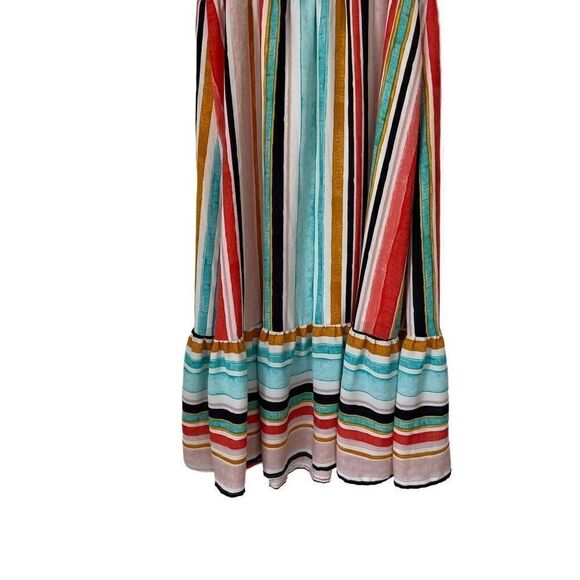Target Mossimo Colorful Striped Midi Dress Cocktail Sleeveless Size XS Fun - Picture 5 of 10